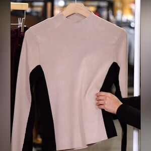 Halogen Mock Neck Colorblock Sweater. NWT. XXL